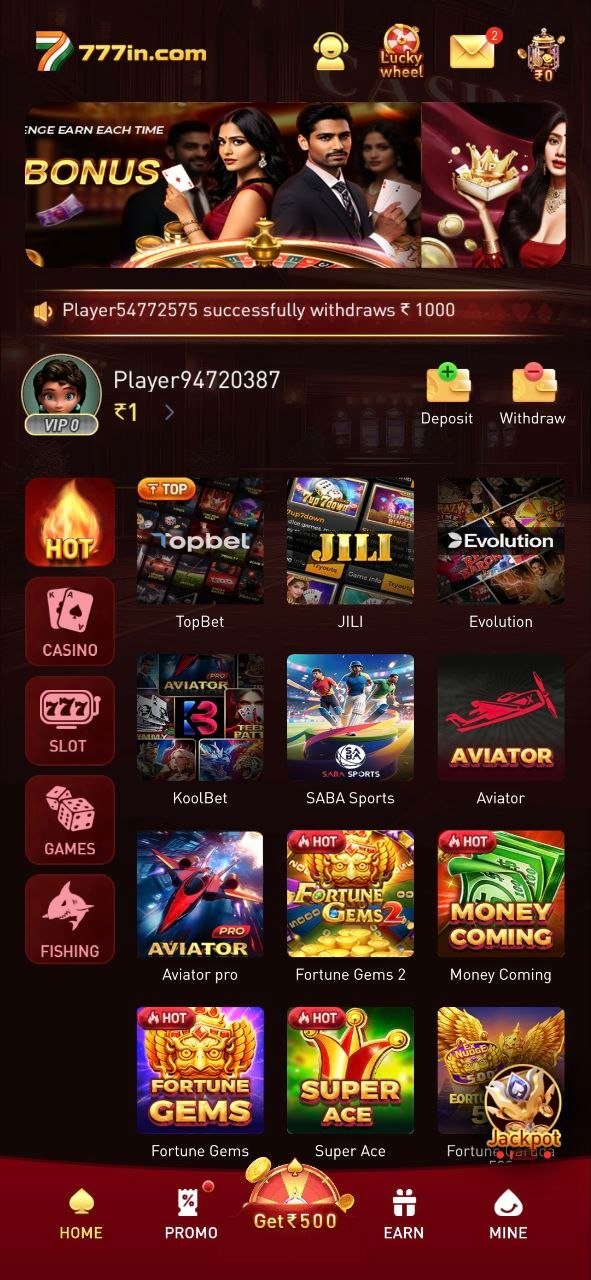 777IN App Logo - Official 777 IN Game Apk Download for Mobile Gaming